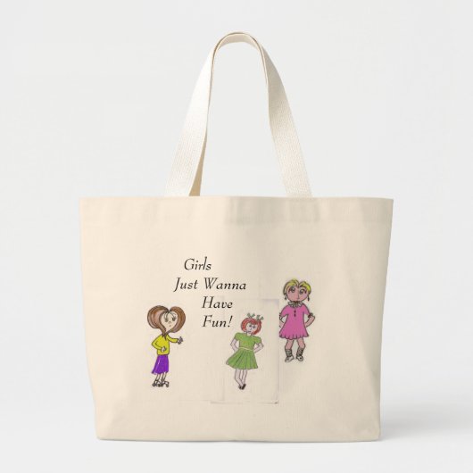 Grand Tote Bag Les filles veulent juste avoir l'amusement ! (Devant)