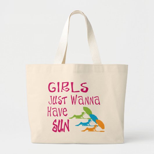 Grand Tote Bag Les Filles Veux Juste Avoir Le Soleil (Devant)