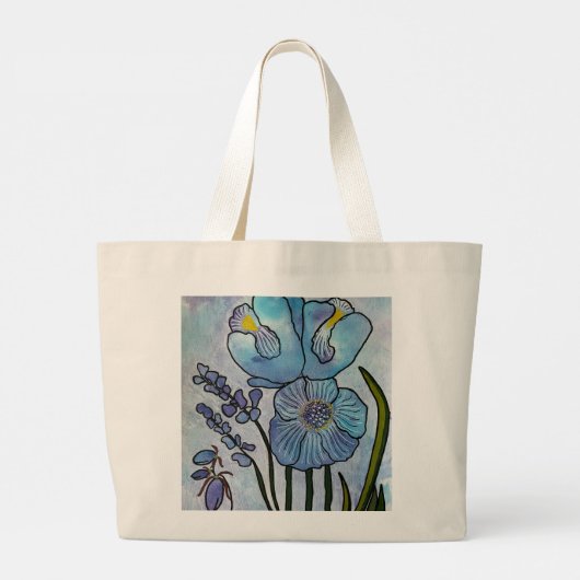 Grand Tote Bag Les fleurs du printemps (Dos)