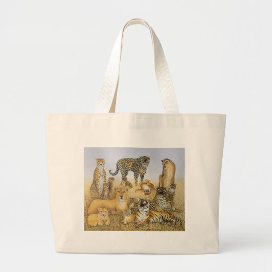 Grand Tote Bag Les grands chats (Devant)