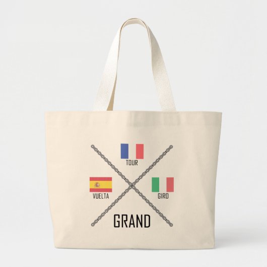 Grand Tote Bag Les grands circuits cyclistes (Devant)
