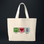 Grand Tote Bag Les hippopotames de paix<br><div class="desc">Un joli cadeau hippo.</div>