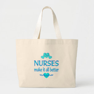 Grand Tote Bag Les infirmières le rendent meilleur