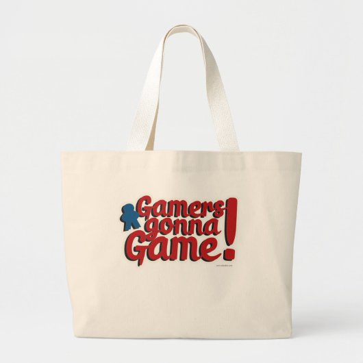 Grand Tote Bag Les joueurs vont jouer Epic Boardgame Slogan (Devant)