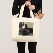 Grand Tote Bag Les lamas comme image du Zoo (Devant (produit))