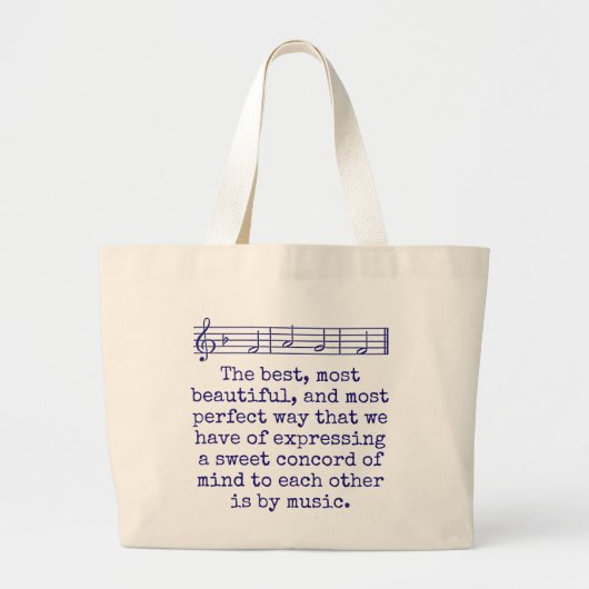 Grand Tote Bag Les Meilleurs Et Les Plus Beaux - Music Q (Devant)