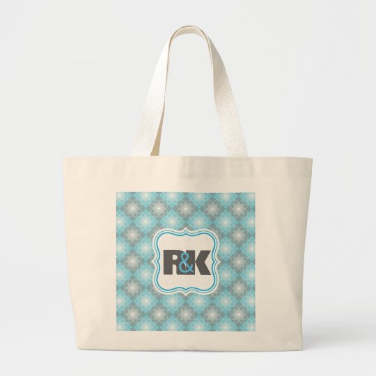 Grand Tote Bag Les monogrammes de couples ferment ensemble les