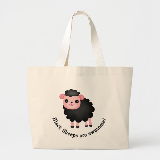Grand Tote Bag Les moutons noirs sont géniaux (Devant)