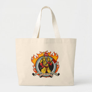 Grand Tote Bag Les pompiers ne craignent aucun feu