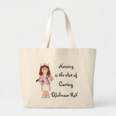 Grand Tote Bag Les soins sont l'art des soins (Devant)