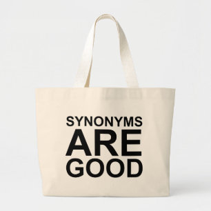 Grand Tote Bag LES SYNONYMES SONT BIEN Rude Drôle Langage Blague