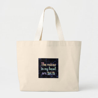Grand Tote Bag Les voix dans ma tête sont SATB
