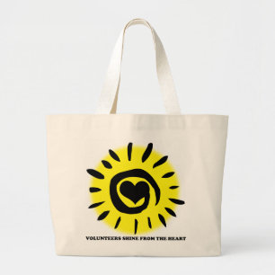 Grand Tote Bag Les volontaires brillent du coeur allument le