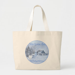 Grand Tote Bag Les Westies aiment l'hiver