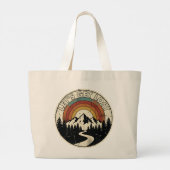 Grand Tote Bag Let’s Get Lost Retro Mountain Adventure Outdoor (Dos)