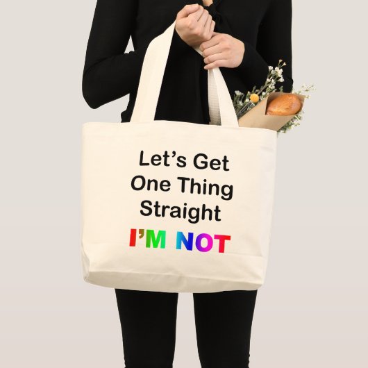 Grand Tote Bag Let's Get One Thing Straight...I'm Not (Devant (produit))