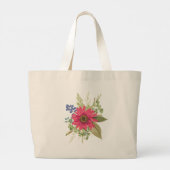 Grand Tote Bag LETTRE Florale Moderne MONOMOBILE C (Dos)