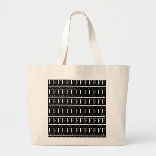 GRAND TOTE BAG LETTRE INITIALE MONÂTRE F (Devant)
