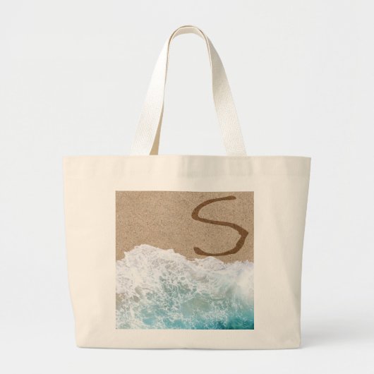 GRAND TOTE BAG LETTRES DANS LE SABLE S (Devant)