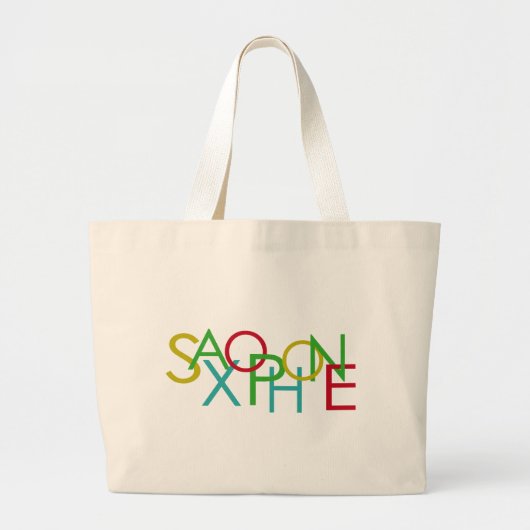 Grand Tote Bag Lettres SAXOPHONE (Devant)
