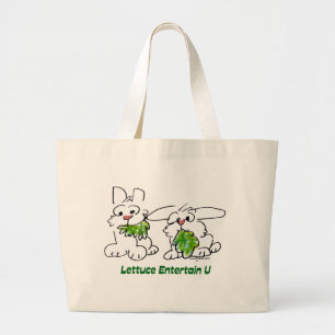 Grand Tote Bag Lettuce Entertain U Cartoon Rabbits