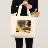 Grand Tote Bag Lever de soleil doré (Devant (produit))