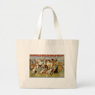 Grand Tote Bag L'exposition occidentale sauvage de Buffalo Bill