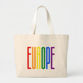 Grand Tote Bag LGBT Berlin Gay pride Rainbow Text LGBTQ Support (Devant)