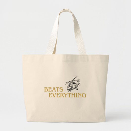 Grand Tote Bag L'hélicoptère bat tout (Devant)