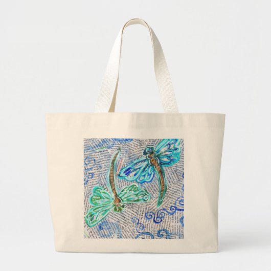 Grand Tote Bag Libellules (Devant)
