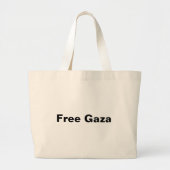 Grand Tote Bag Libérez Gaza Texte Simple Soutenir Gaza (Devant)
