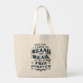 Grand Tote Bag Liberté de lecture Fourre-tout (Dos)