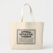 Grand Tote Bag Licence de chant (Devant)