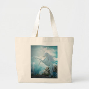 Grand Tote Bag licorne bleue