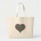 Grand Tote Bag Ligne danse amour coeur (Devant)