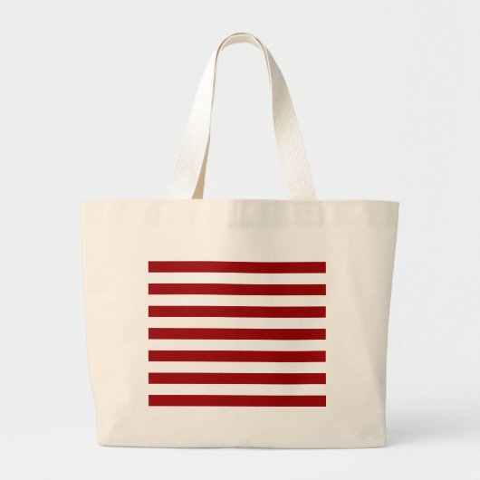 Grand Tote Bag Lignes rouges et blanches épaisses, motif géométri (Devant)