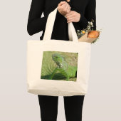 Grand Tote Bag L'iguane vert (Devant (produit))