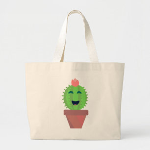 Grand Tote Bag Lil Cactus Cartoon Cute Design Succulent