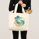 Grand Tote Bag L'île tropicale (Devant (produit))
