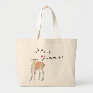 Grand Tote Bag L'illustration de lama