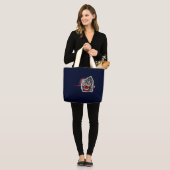 Grand Tote Bag Lion chinois moderne (Devant (modèle))