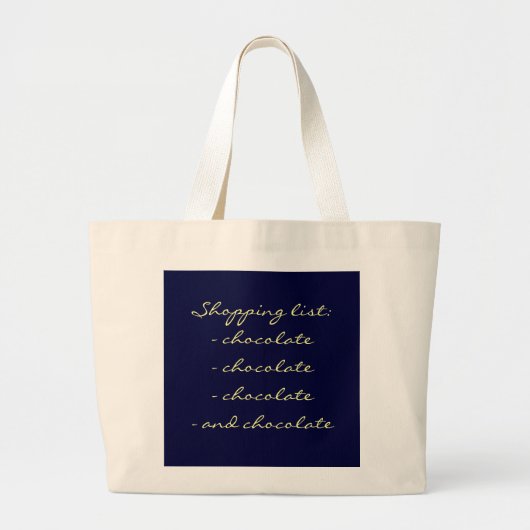 Grand Tote Bag Liste d'achats (Devant)
