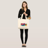 Grand Tote Bag Liverpool Skyline (Devant (modèle))