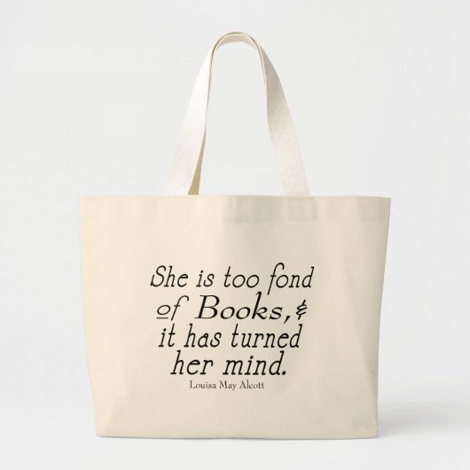 Grand Tote Bag Livre Fourre-tout avec devis Alcott (Devant)