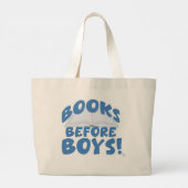Grand Tote Bag Livres Avant Les Garçons Lecture Cheeky Motto (Dos)