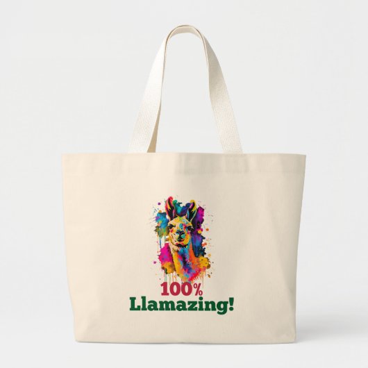 Grand Tote Bag Llama (Devant)