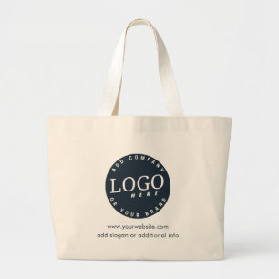 Grand Tote Bag Logo de l'entreprise avec site Web d'affaires