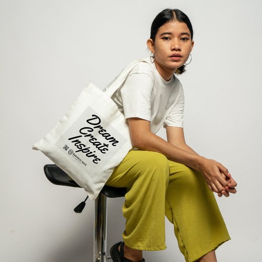 Grand Tote Bag Logo de l'entreprise de devis | Entreprise promoti