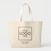 Grand Tote Bag Logo de l'entreprise Employé Client Personnel pers (Devant)