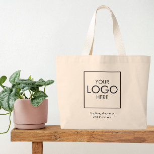 Grand Tote Bag Logo de l'entreprise Employé Client Personnel pers
